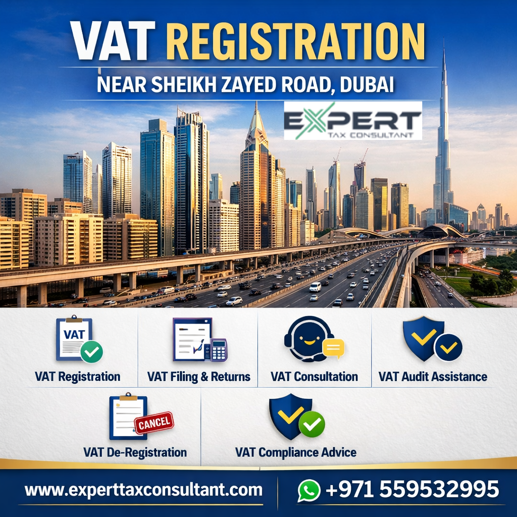 VAT Registration Near Sheikh Zayed Road Dubai