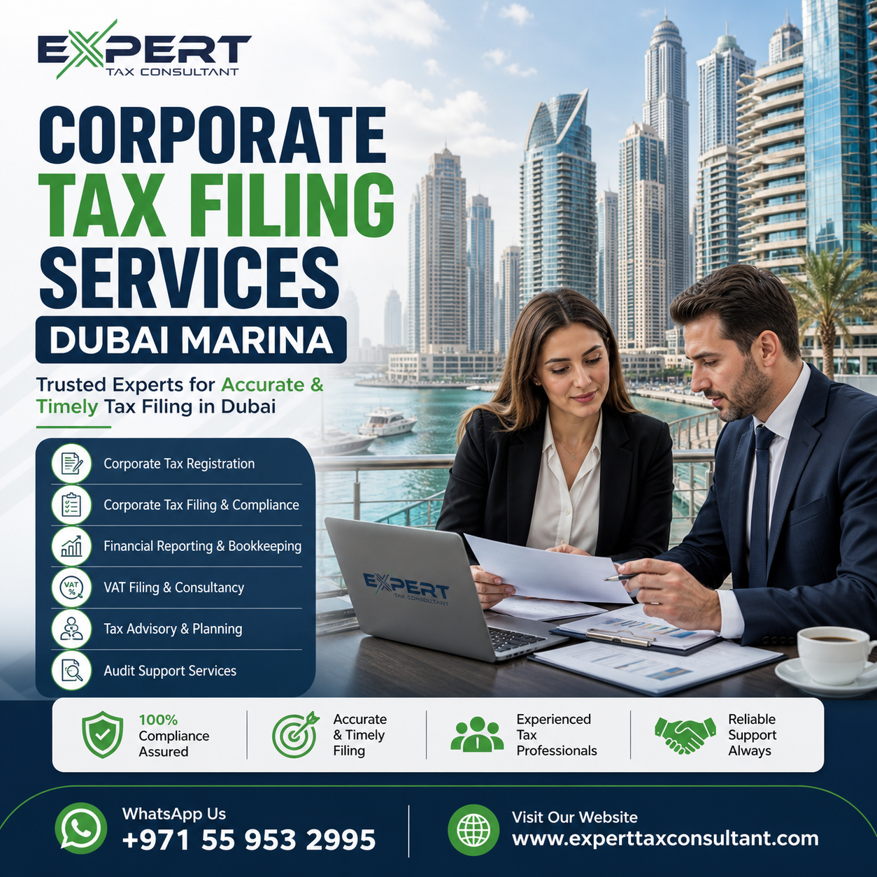 corporate tax filing services Dubai Marina